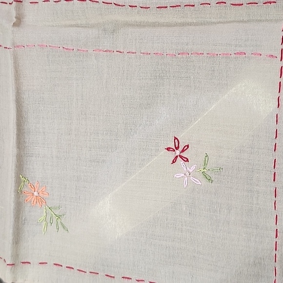 Vintage Handkerchief Cotton handmade embroidery - Picture 6 of 7